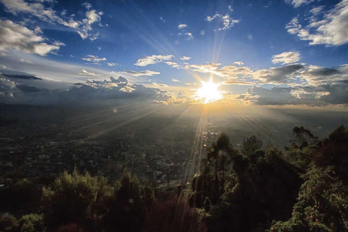 Bogotá city tour Colombia Monserrate view